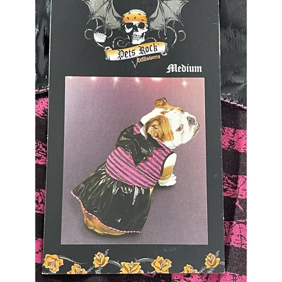 Bret Michaels Pets Rock Bat Dress Costume Halloween Size Med - Picture 3 of 6